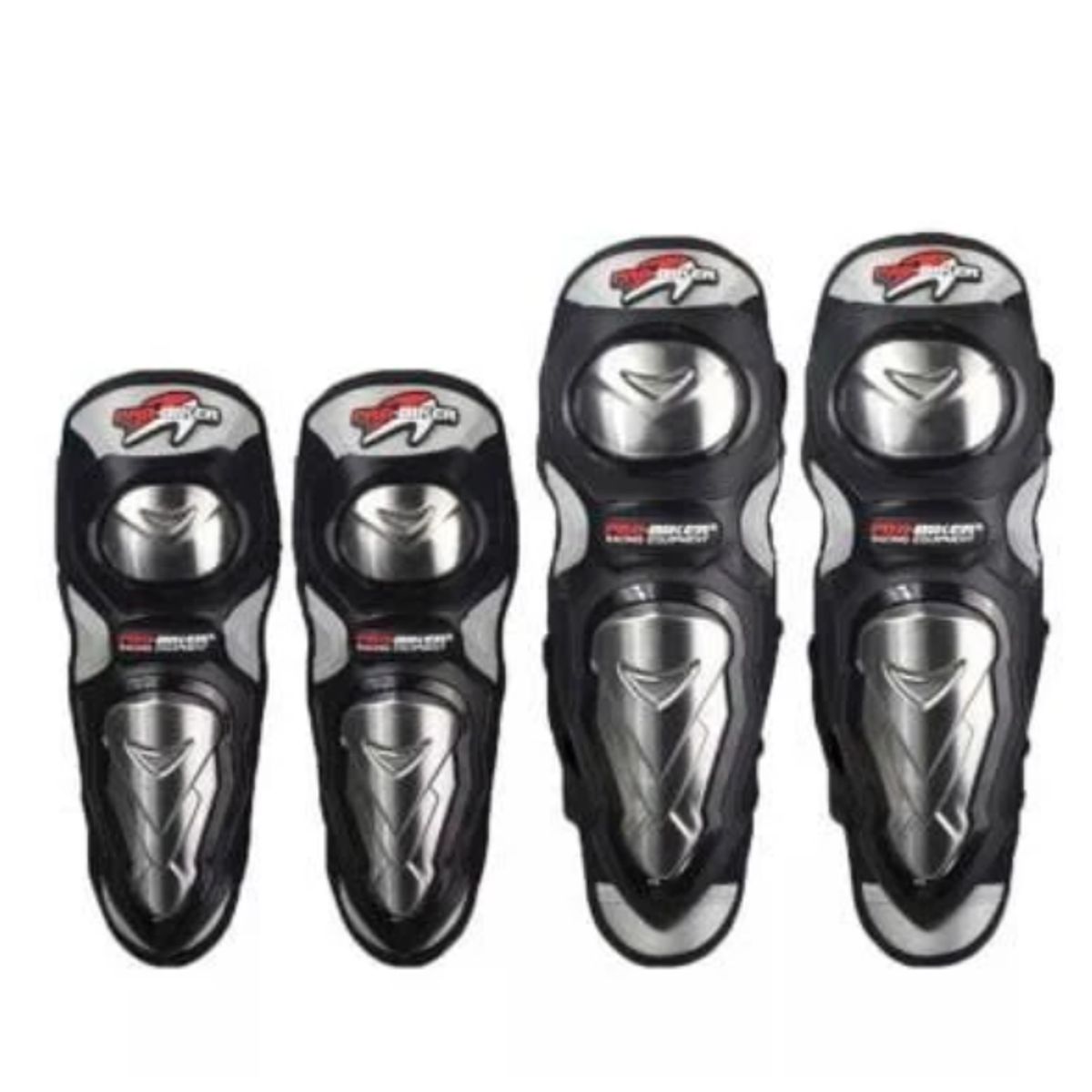 PROBIKER - KIT DE RODILLERAS Y CODERAS PROBIKER ALUMINIO NEGRO