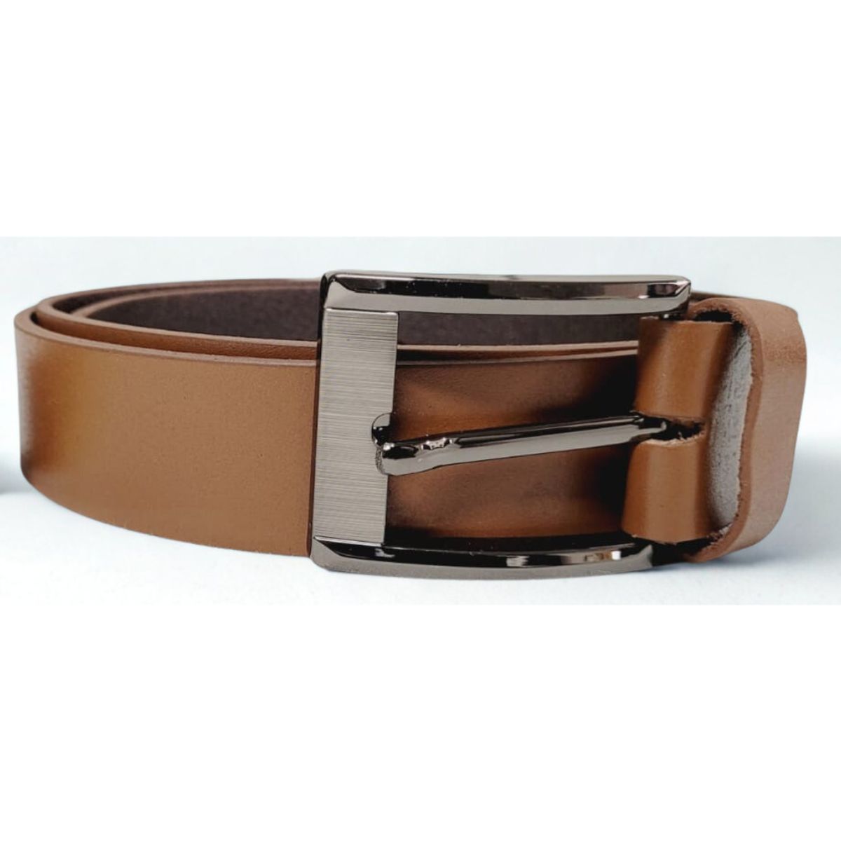 LEMANT'S - Correa - Cinturón de Cuero Camel Tabú con Hebilla Premium