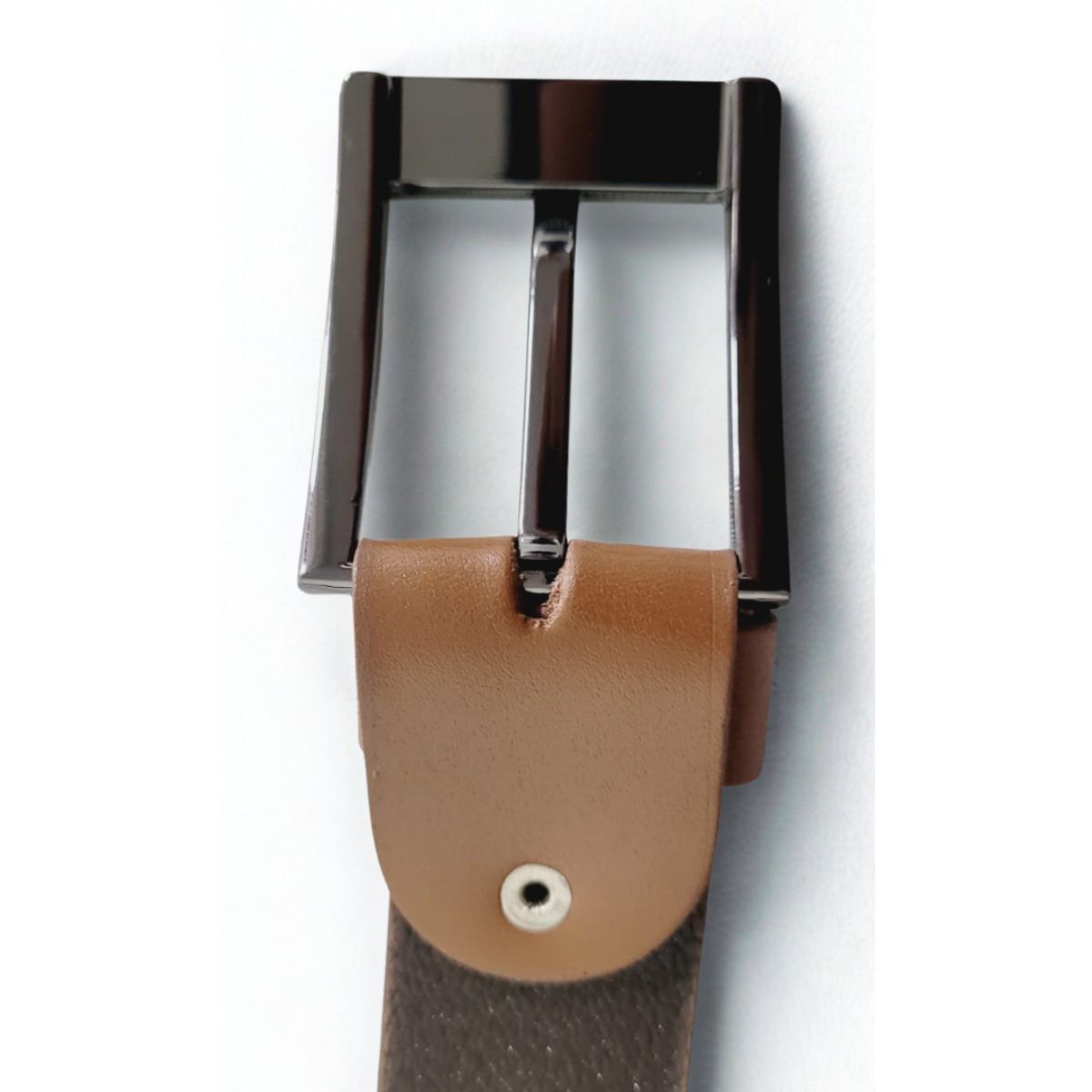 LEMANT'S - Correa - Cinturón de Cuero Camel Tabú con Hebilla Premium