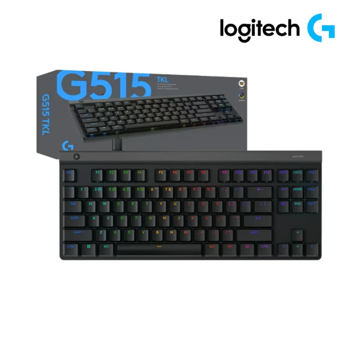 LOGITECH - Teclado Gamer LOGITECH G515 TKL WIRED LIGHTSYNC RGB  KEYCONTROL BLACK