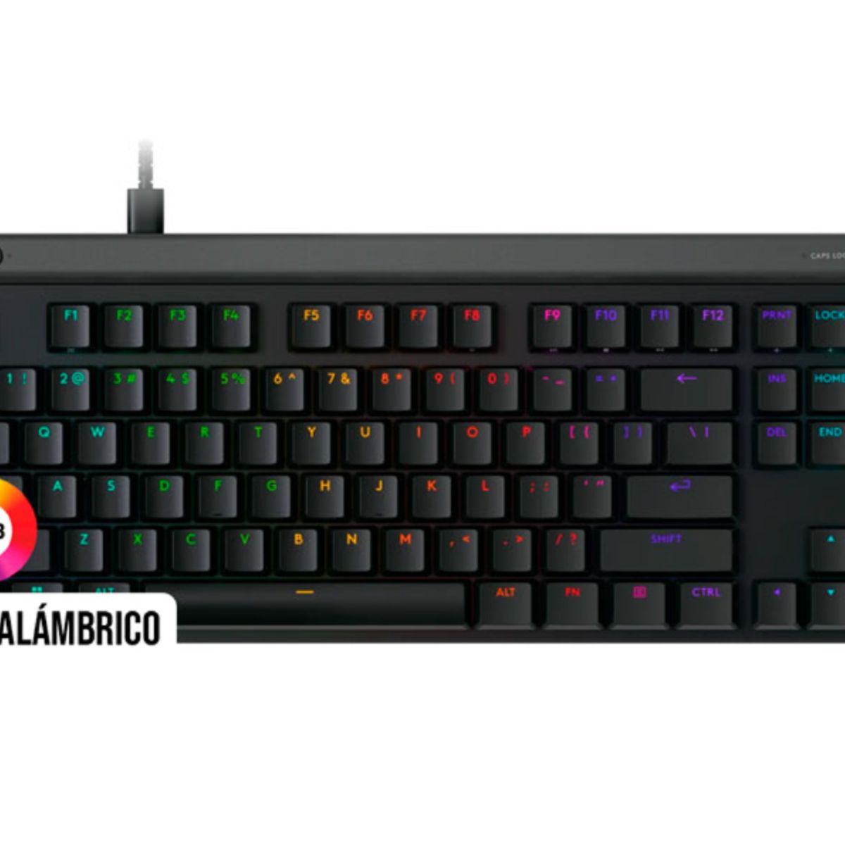 LOGITECH - Teclado Gamer LOGITECH G515 TKL WIRED LIGHTSYNC RGB  KEYCONTROL BLACK
