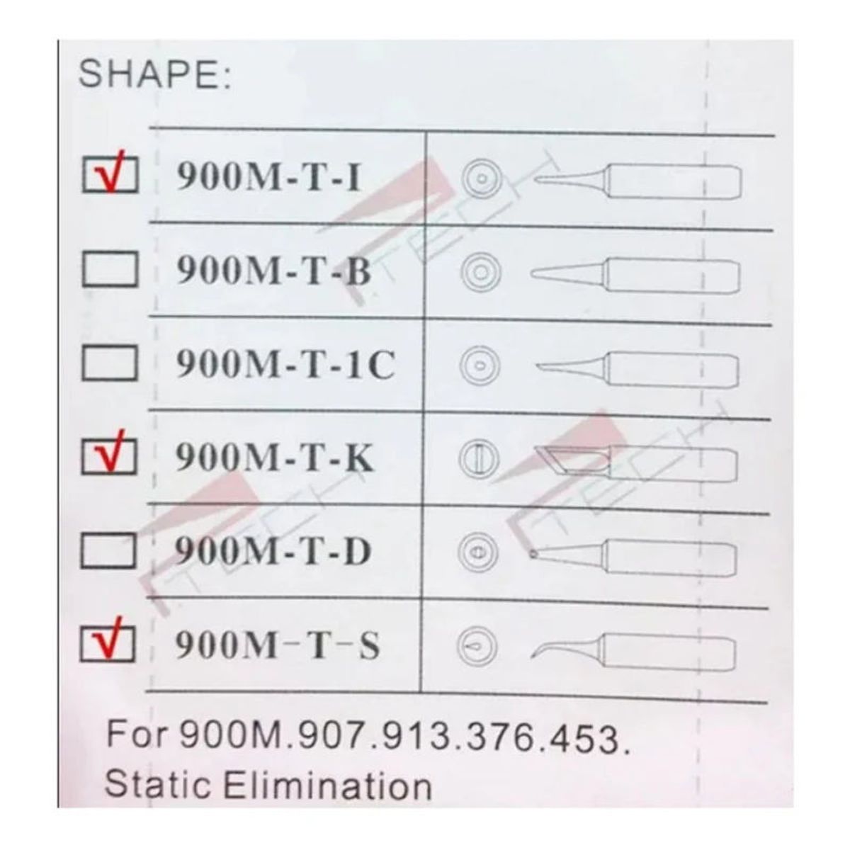 GENERICO - Jgo Puntas Baku Para Estación 3 Pzas X blister