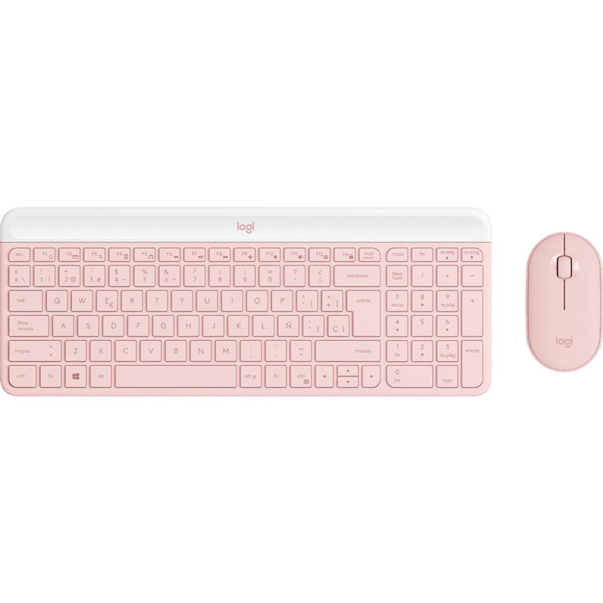LOGITECH - Teclado y mouse Logitech MK470 Slim Wireless Rosa