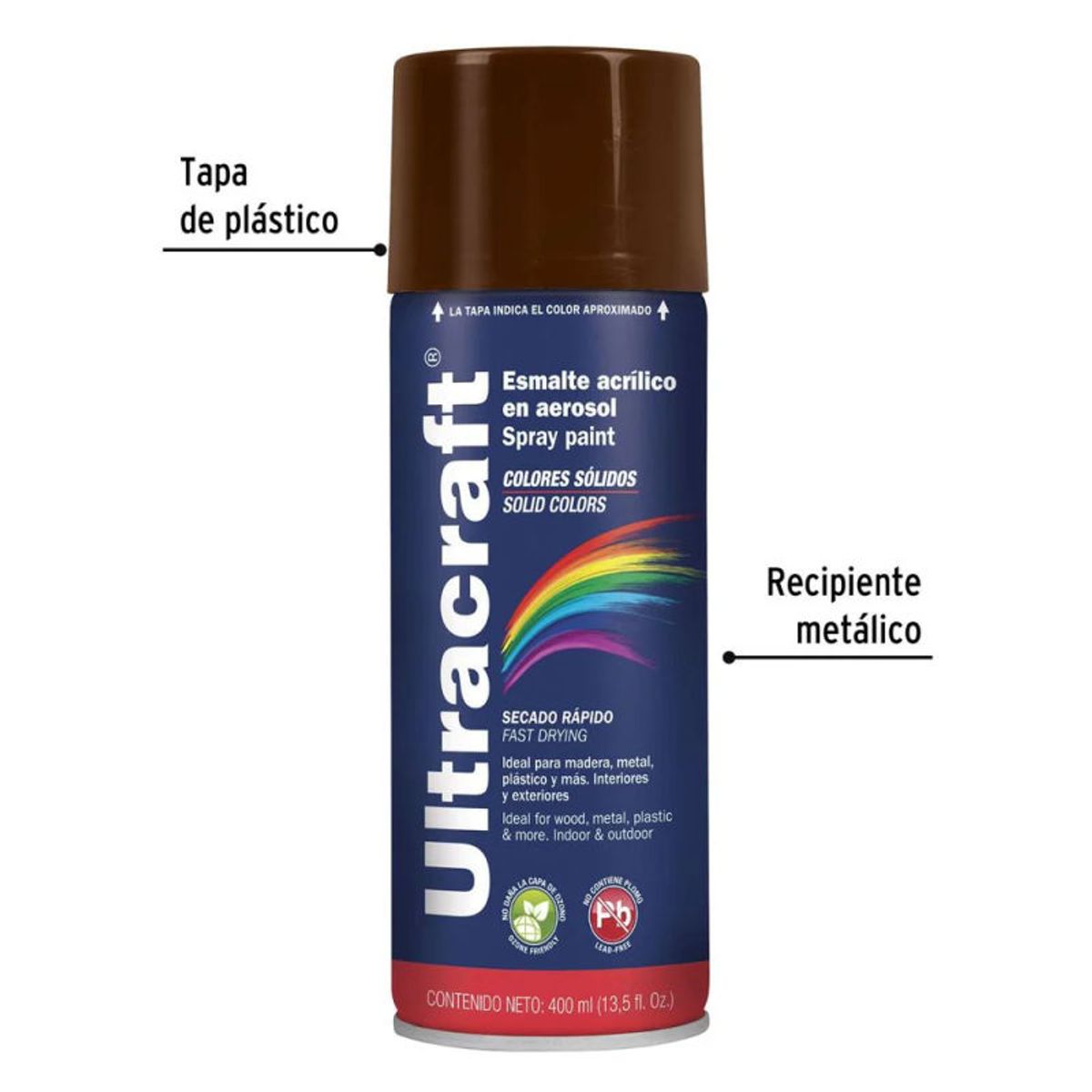 GENERICO - Pintura Spray Color Marrón Ultracraf - 40037