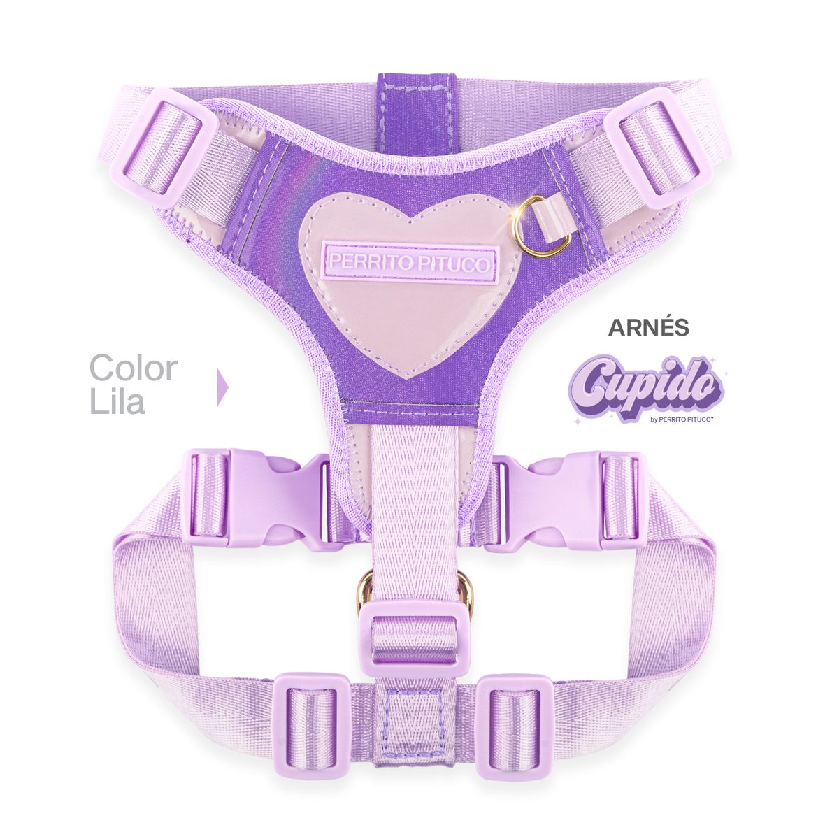 PERRITO PITUCO - ARNÉS PERRITO PITUCO CUPIDO LILA TALLA M