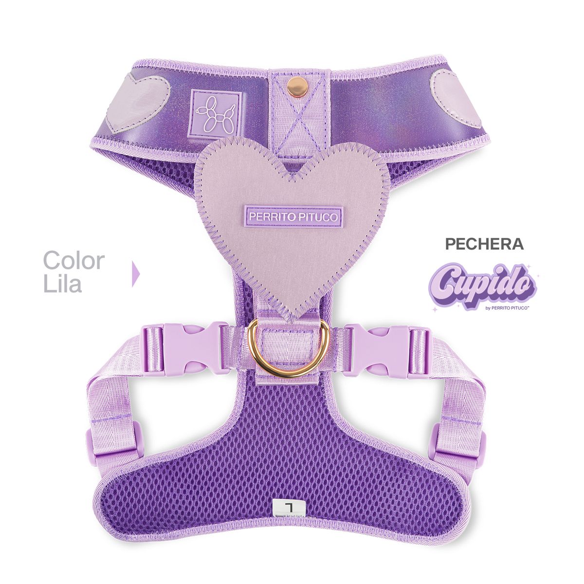 PERRITO PITUCO - PECHERA PERRITO PITUCO CUPIDO LILA TALLA M