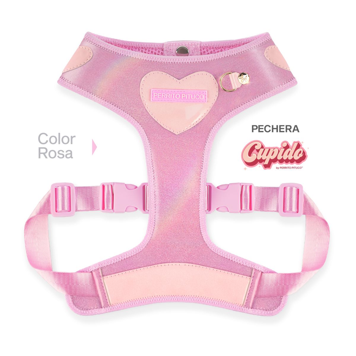 PERRITO PITUCO - PECHERA PERRITO PITUCO CUPIDO ROSA TALLA XS