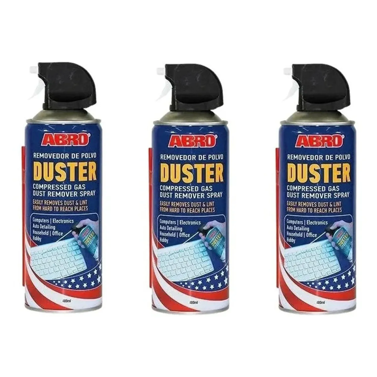 GENERICO - Set De 3 Latas De Aire Comprimido Abro 400ml