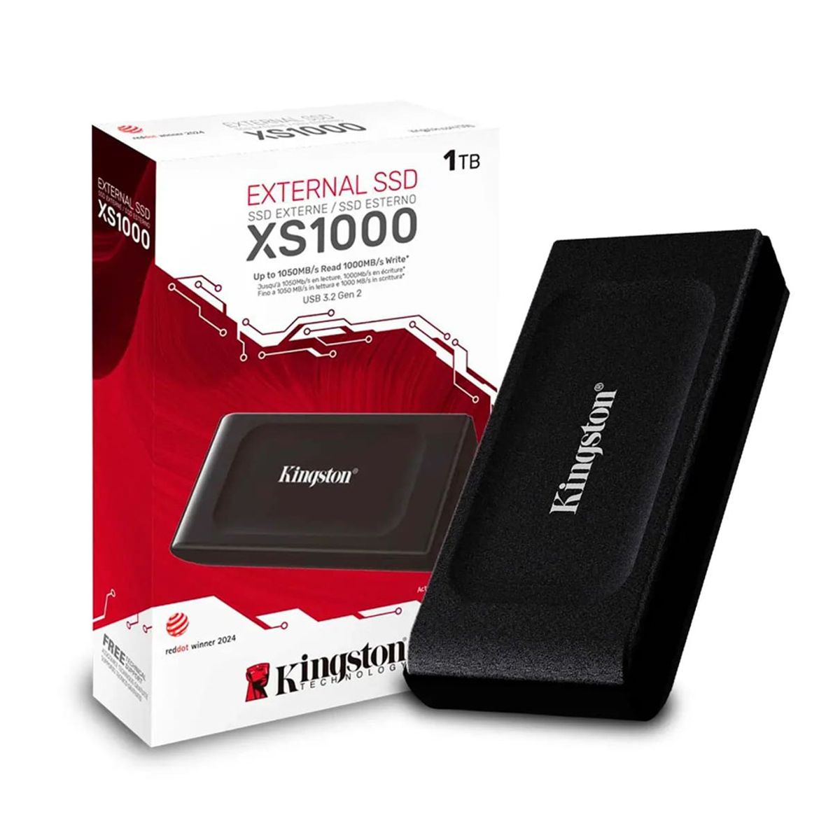 KINGSTON - DISCO SOLIDO EXTERNO KINGSTON XS1000, 1TB, USB 3.2 Gen 2 Tipo-C