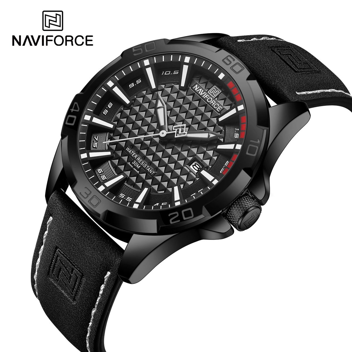 NAVIFORCE - Reloj Naviforce NF8023 Analogo Correa Cuero Para caballero