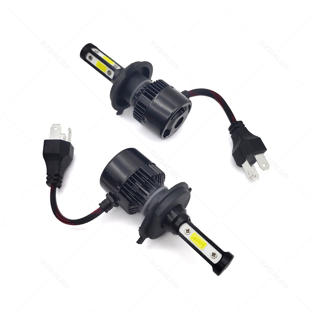 GENERICO - Kit Focos Led H4 De 24w De 6000 Lúmenes 4 Lados Luz Blanca