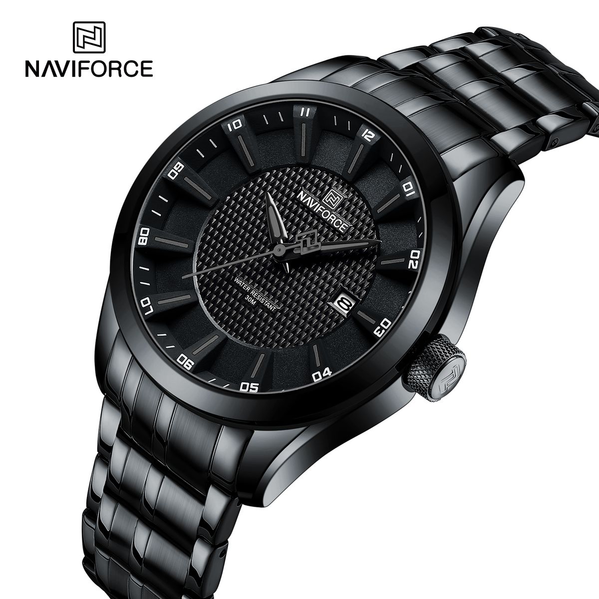 NAVIFORCE - Reloj Naviforce 8032 Analogo Correa Acero para Caballero
