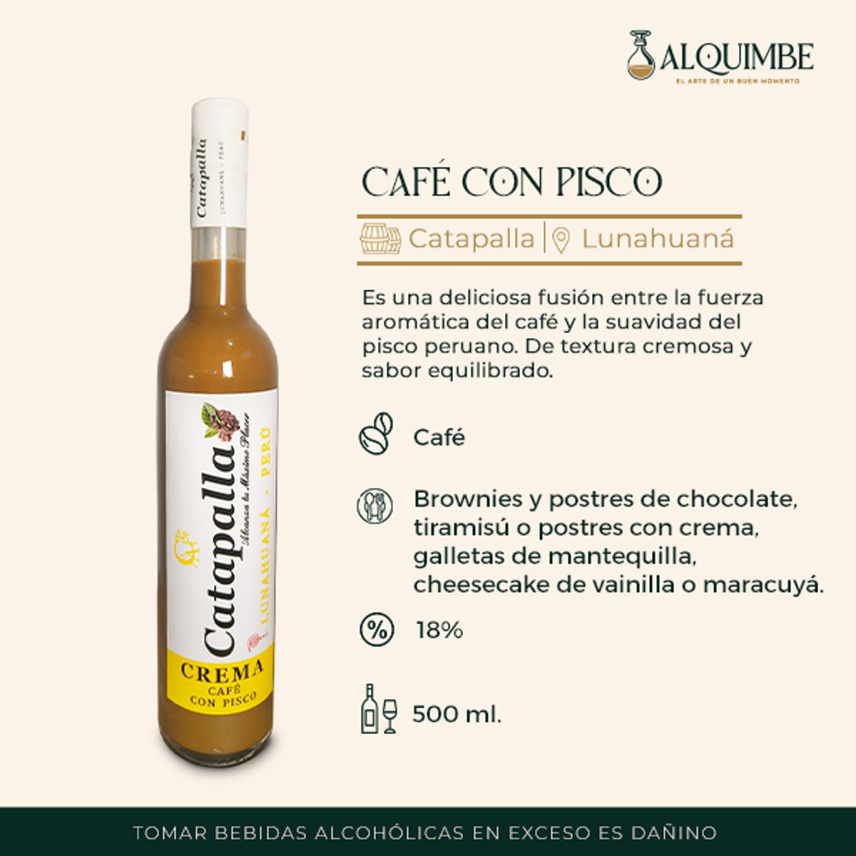 GENERICO - Crema de Café con Pisco 500ml