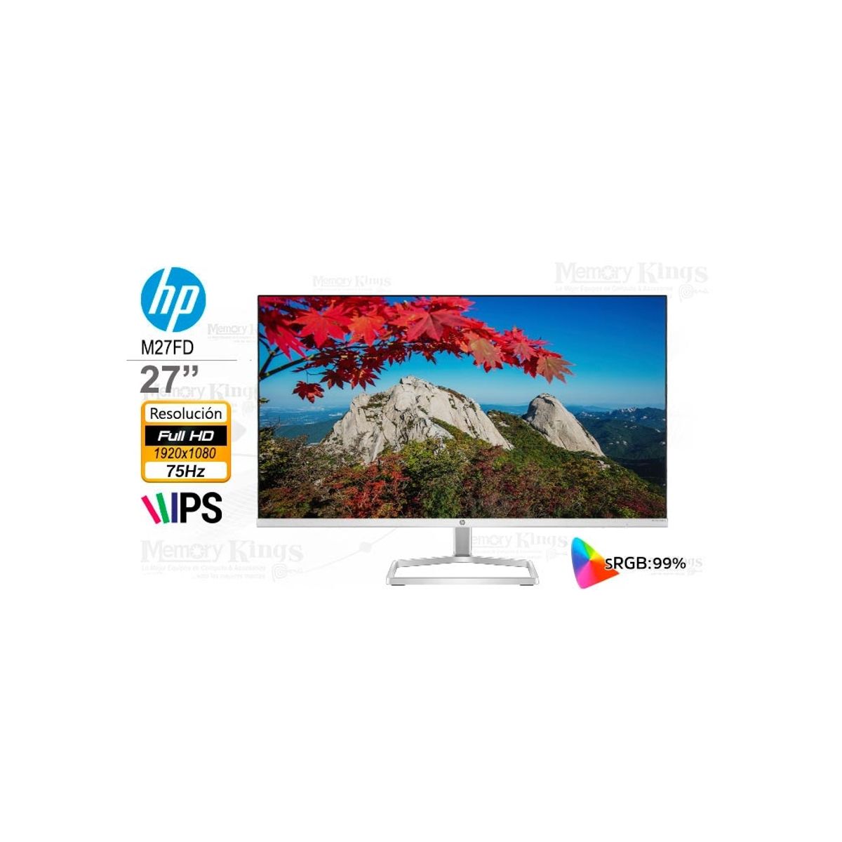 HP - Monitor HP de 27 IPS FHD - Conectividad USB-C HDMI VGA 2 puertos