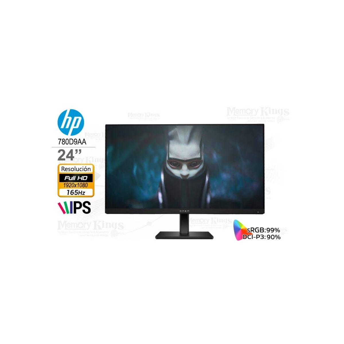 HP - Monitor HP 24” Gaming X27 FHD 165Hz 1ms - Rendimiento superior para