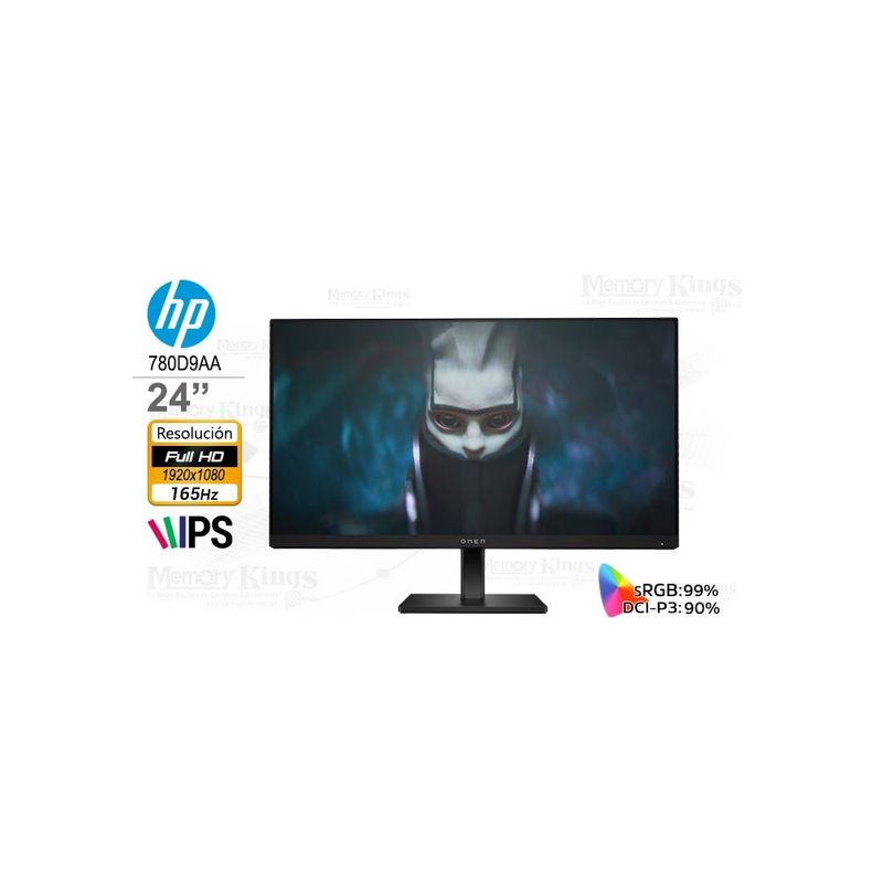 HP - Monitor HP 24” Gaming X27 FHD 165Hz 1ms - Rendimiento superior para