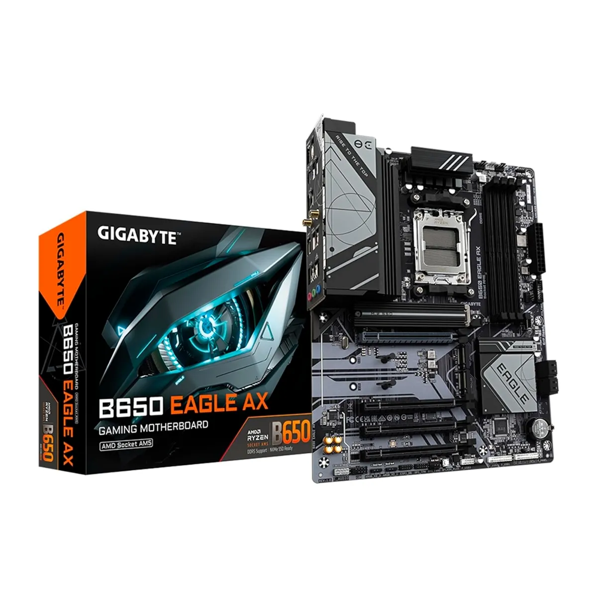 GIGABYTE - Placa base Gigabyte B650 Eagle AX DDR5 ATX alto rendimiento y conexi