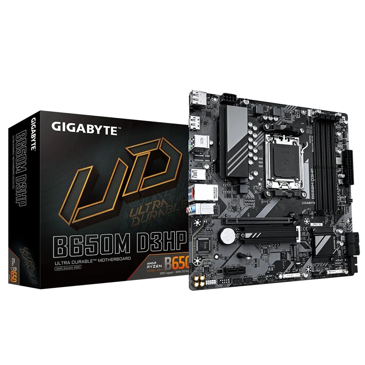 GIGABYTE - Gigabyte B650M-D3HP-AX placa base AM5 DDR5 7600 MHz con soporte 192GB