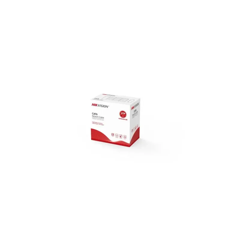 HIKVISION - Cable de Red Hikvision CAT6 UTP 305m para Exterior - Alta Velocidad