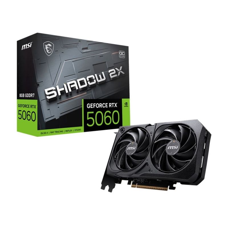 MSI - Tarjeta de Video MSI RTX 5060 Ti 8GB Shadow - Rendimiento Superior H