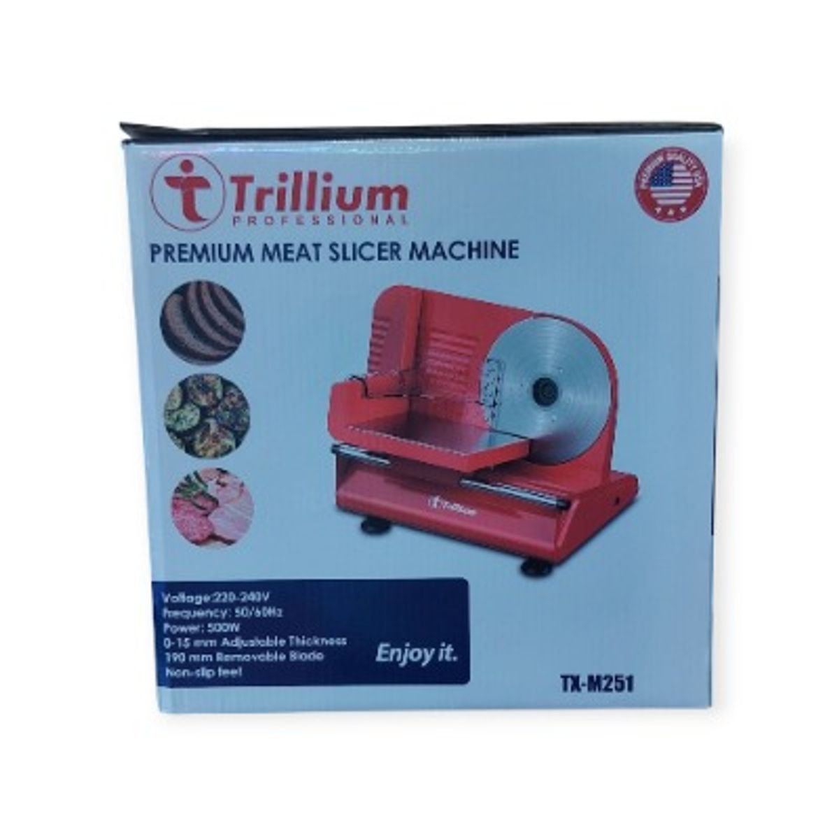 GENERICO - REBANADORA DE EMBUTIDOS JAMÓN & QUESO 500W + CUCHILLA ADICIONAL