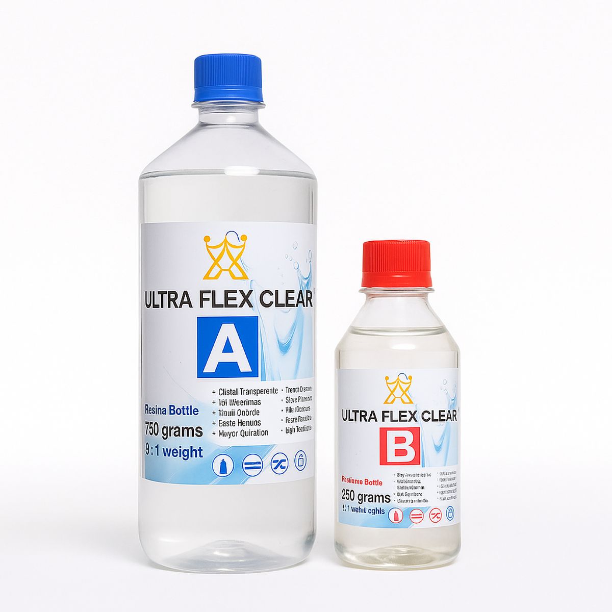 GENERICO - Resina Epóxica Ultra Flexible 1 Kg. 3x1 Transparente Resistente