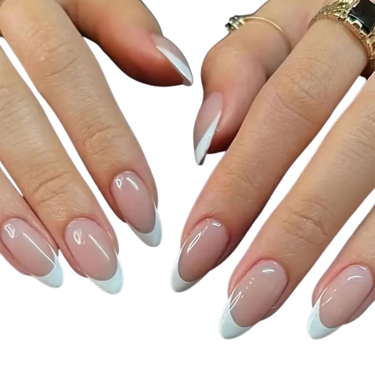 GENERICO - Uñas Press On - Francesas clásicas - Set de 26 piezas