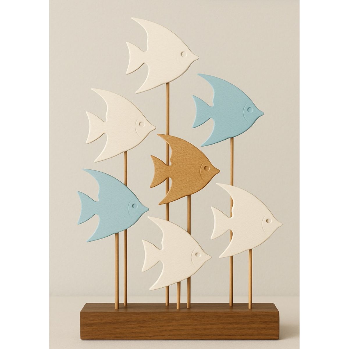 BOSQUE INVERNAL DECORACION ECO ALTERNATIVA - Cardumen de peces Ángel  adorno de mesa