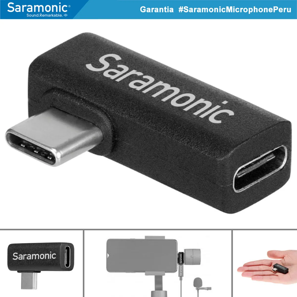 SARAMONIC - SARAMONIC Tipo C - SR-C2005 - adaptador macho a hembra para smartphone y laptop - Gimbal