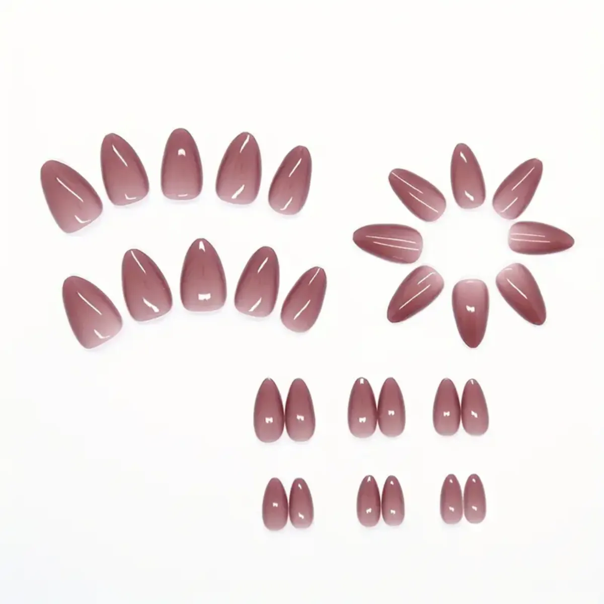 GENERICO - Uñas Press On - Degrade rojo