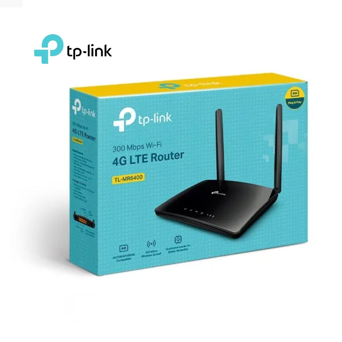 TP LINK - ENRUTADOR TP-LINK TL-MR6400-APAC 4G LTE DSL 300 Mbps INALÁMBRICO