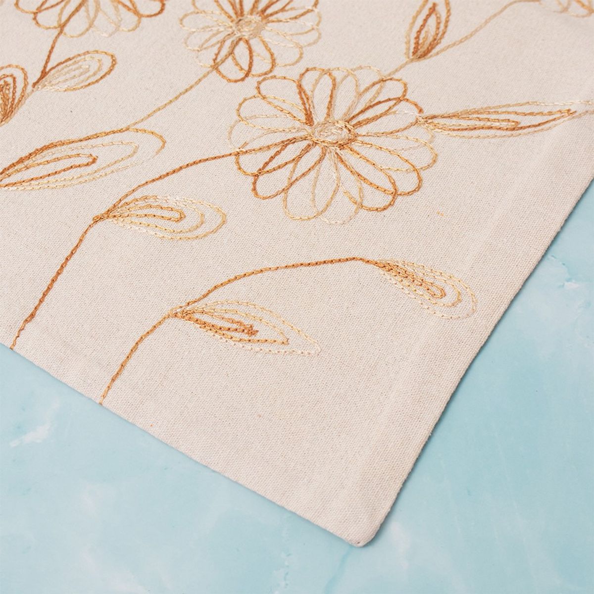 PANADECOR - Funda Para Cojín Algodón Beige Panorama Hogar