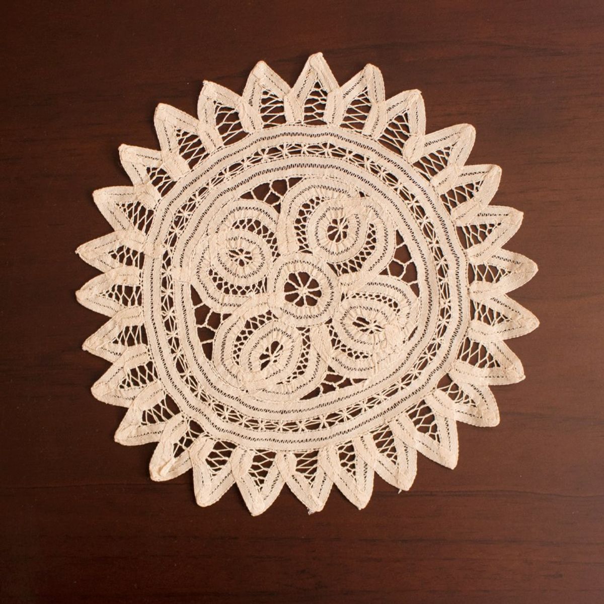 PANADECOR - Tapete Redondo Algodón Beige Panorama Hogar