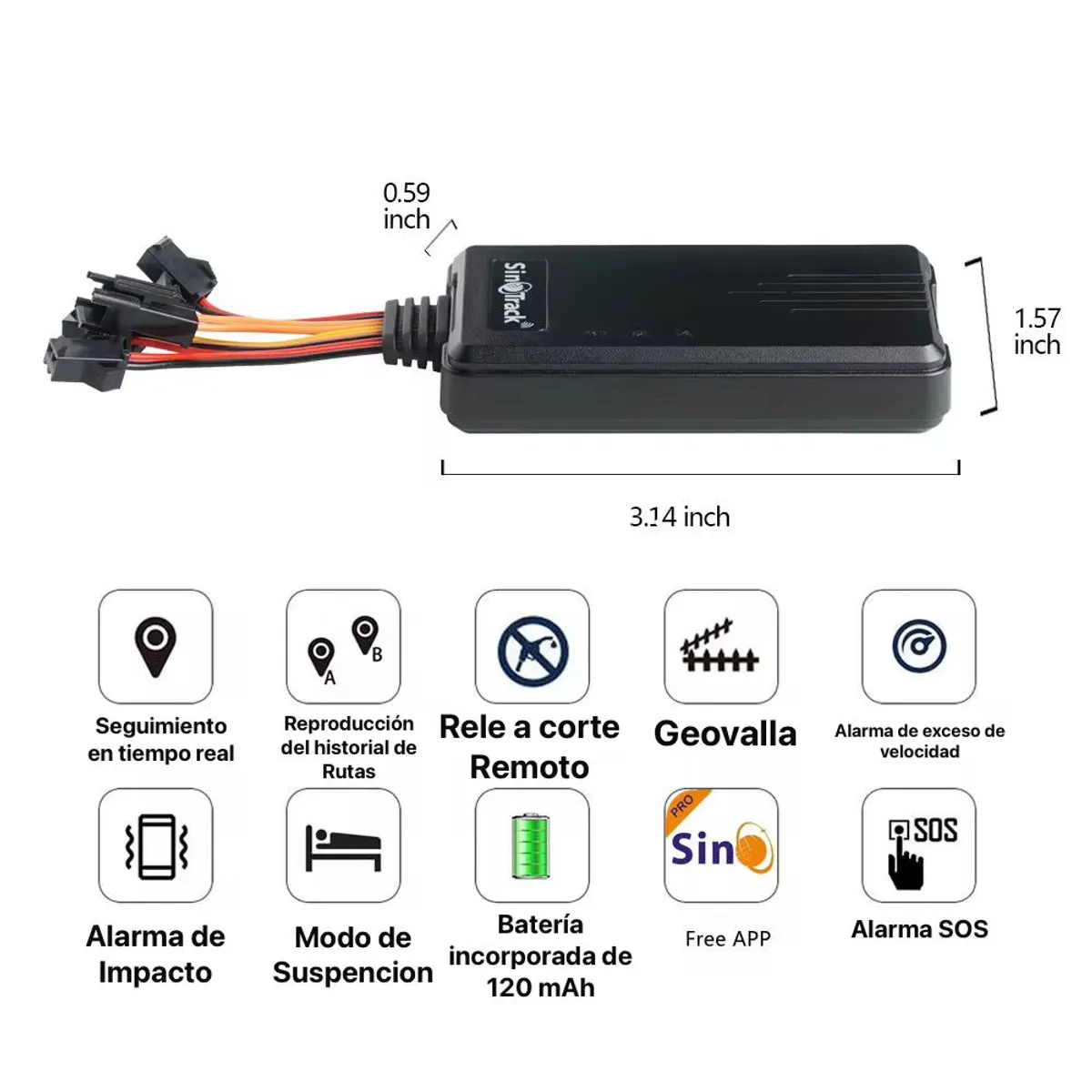 GPS TRACKER - LOCALIZADOR GPS SINOTRACK ST-906  4G+2G RASTREO VEHICULAR