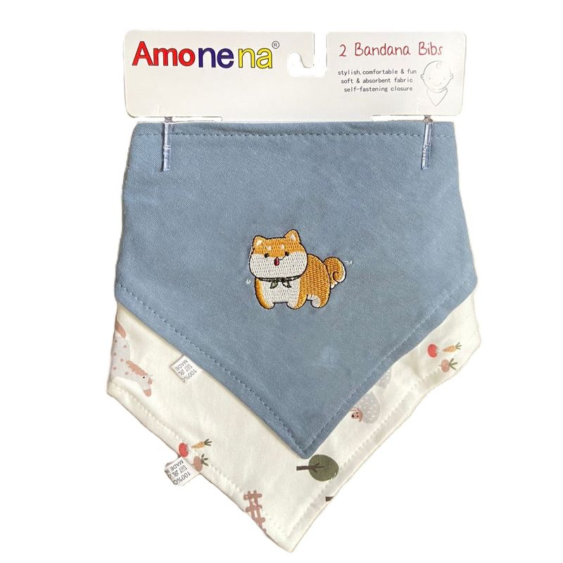 GENERICO - BANDANA BABERO PARA BEBE - 2PCS - PERRO