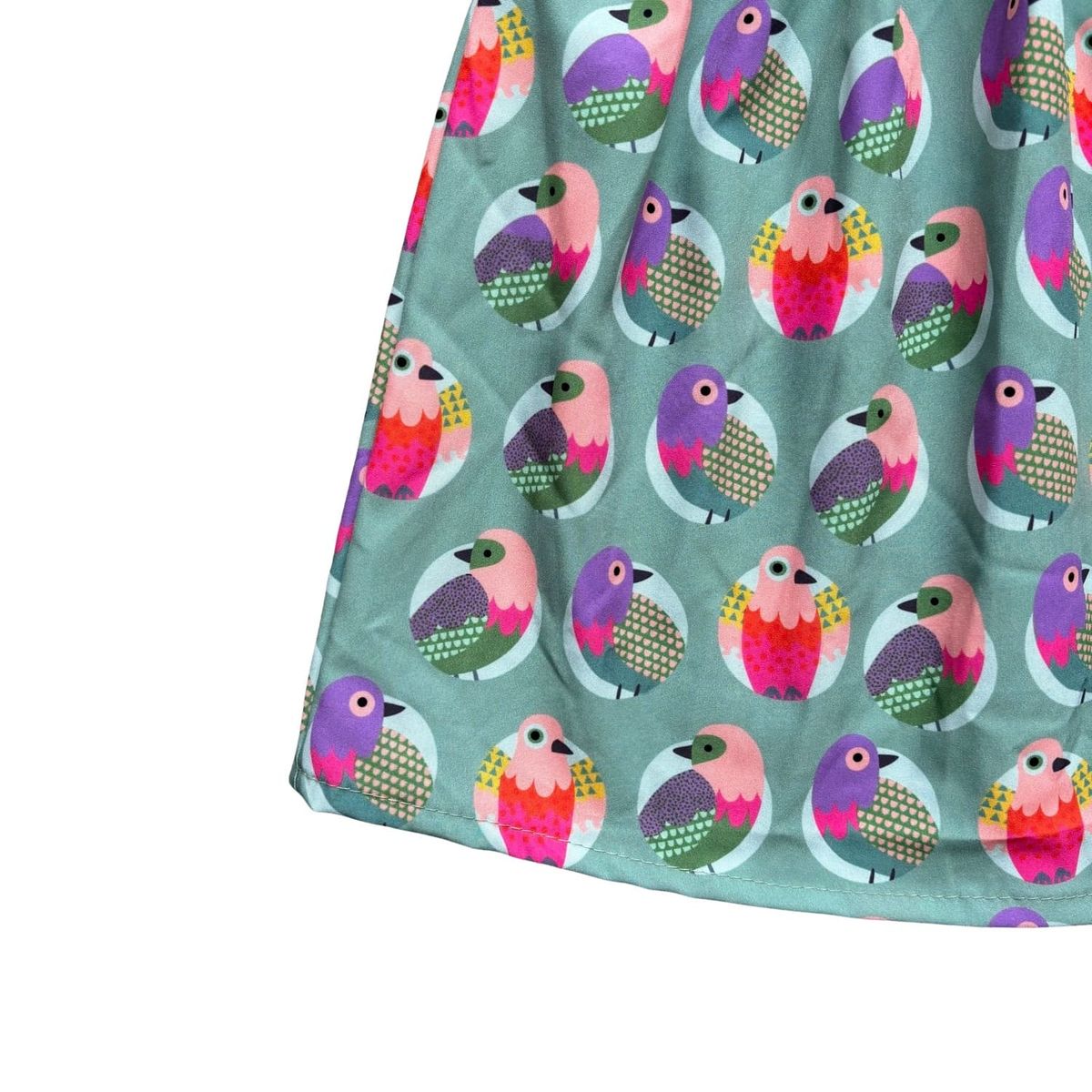 RED CARROT - Falda niña corta verde con pajaritos