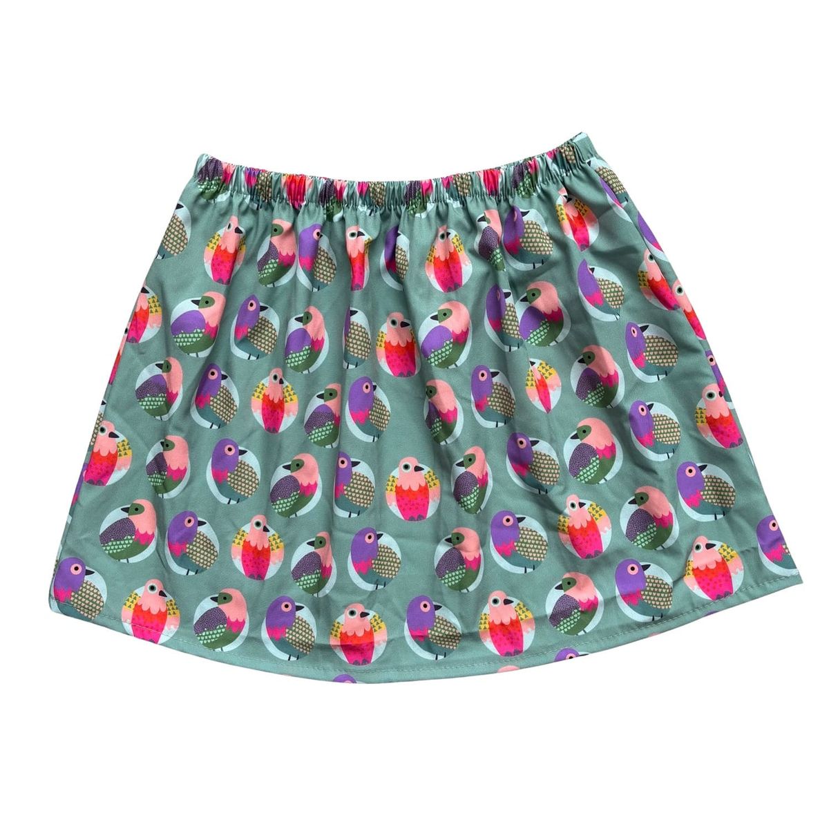 RED CARROT - Falda niña corta verde con pajaritos