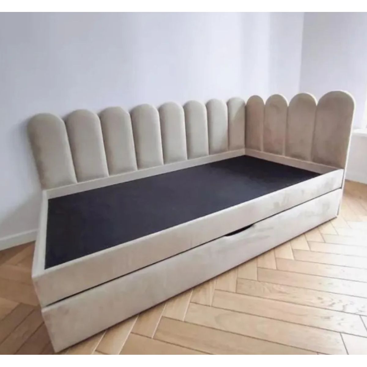 GENERICO - Cama Doble Respaldar Nido 1 Plaza - Beige