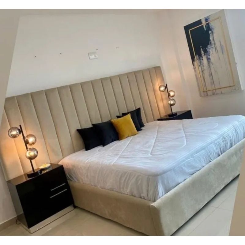 GENERICO - Cama Line 2 Plazas - Beige