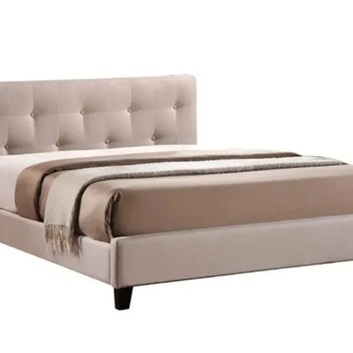 GENERICO - Cama Lineal 2 Plazas - Beige