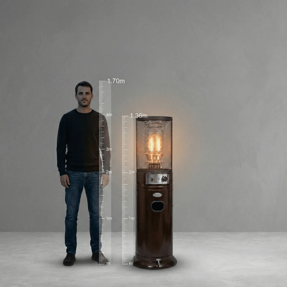 ALFANO - Estufa a Gas ALFANO Terraza Decorativa 1300W  SMALL EIFFEL