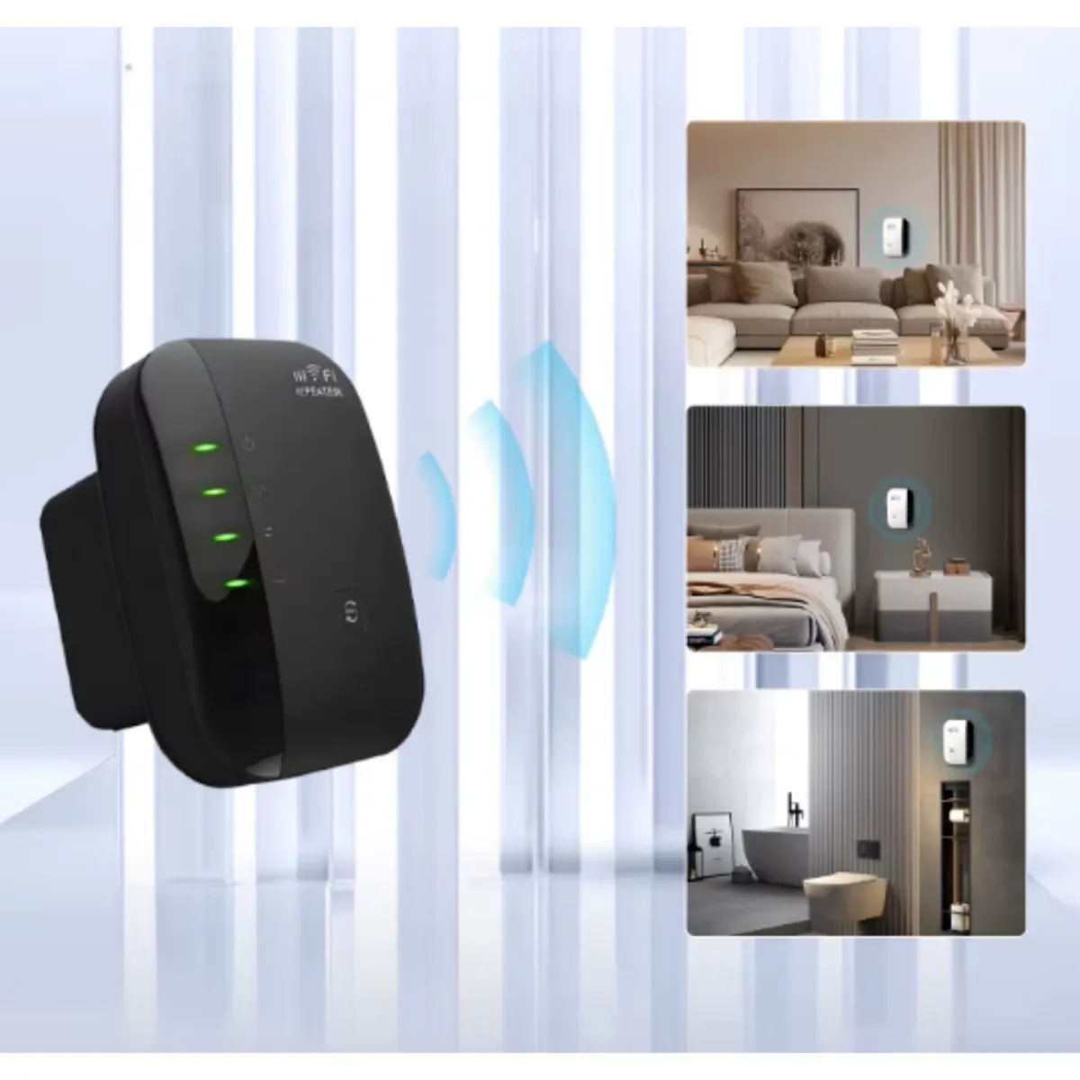 GENERICO - Repetidor Wifi Router Amplificador Inalámbrico y Alambrico Wps Wlan