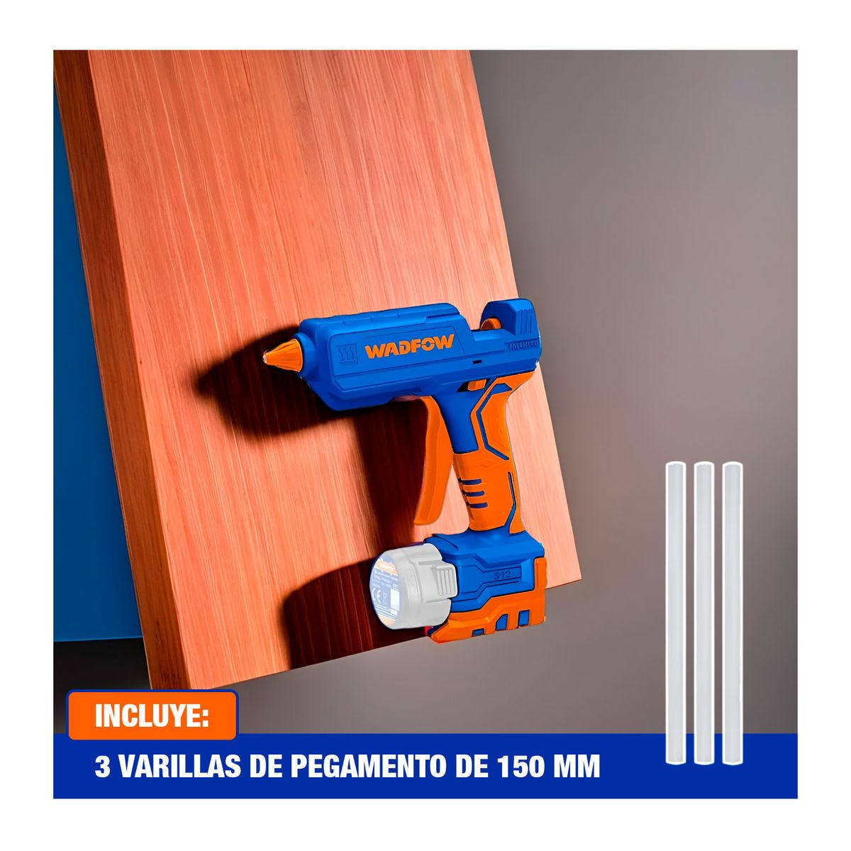 GENERICO - Pistola De Silicona Inalámbrica 12v Alta Precisión + 3 Barras