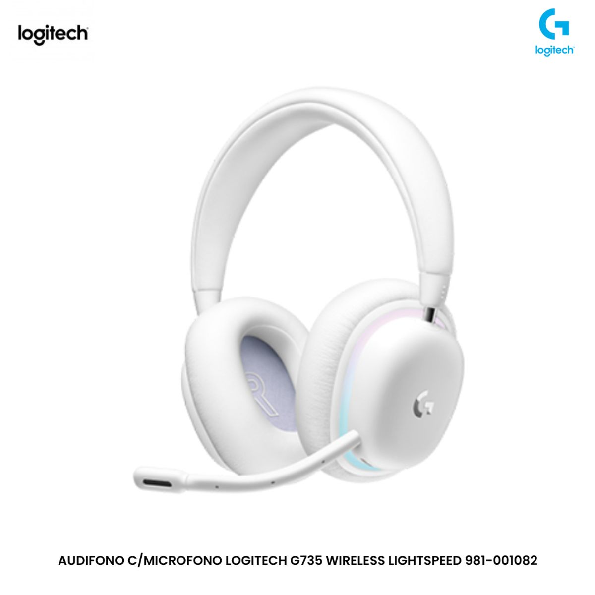 LOGITECH - AUDIFONO C MICROF LOGITECH G735 LIGHTSPEEDBLUETOOTH RGB WHITE 981-001082