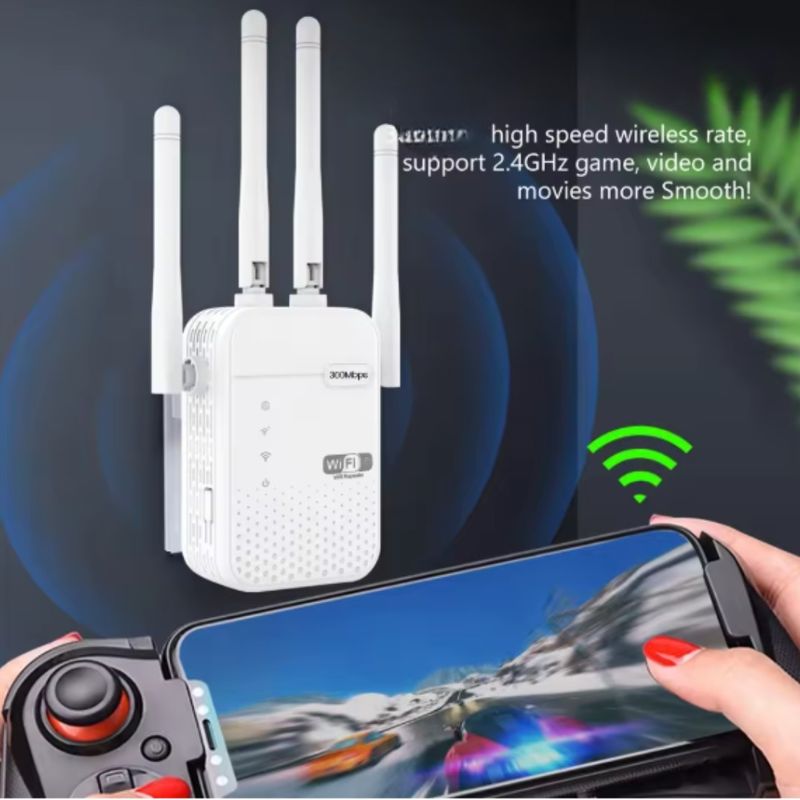 Repetidor Wifi Extensor Inalámbrico Alambrico 300Mbps Antenas