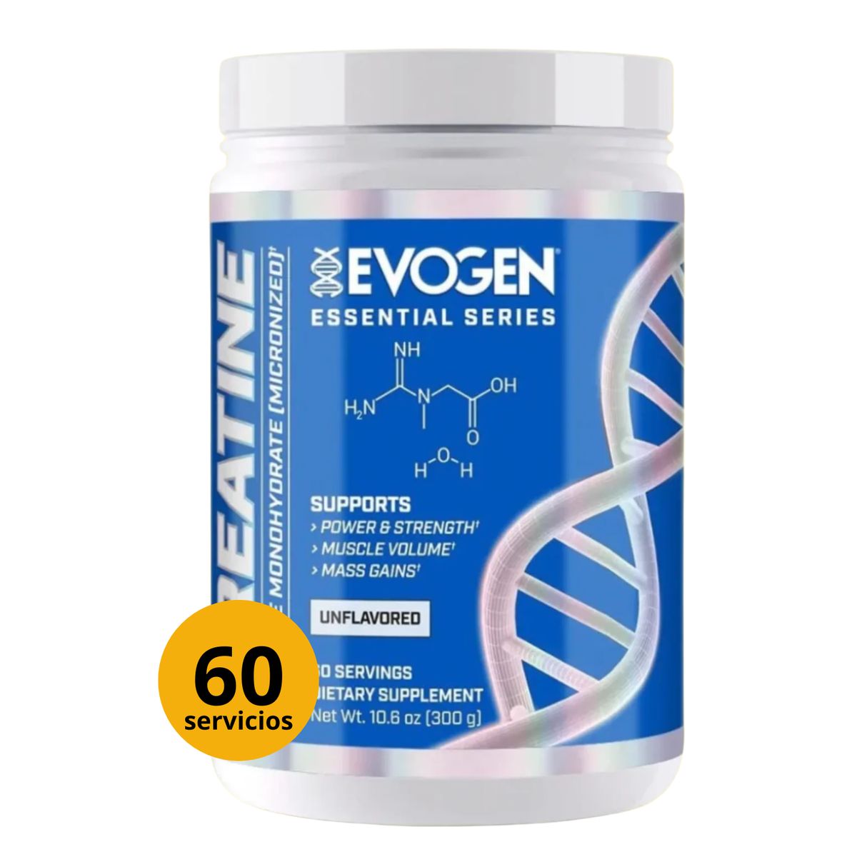 EVOGEN - CREATINA EVOGEN DE 300gr - CREATINA MONOHIDRATADA Y MICRONIZADA