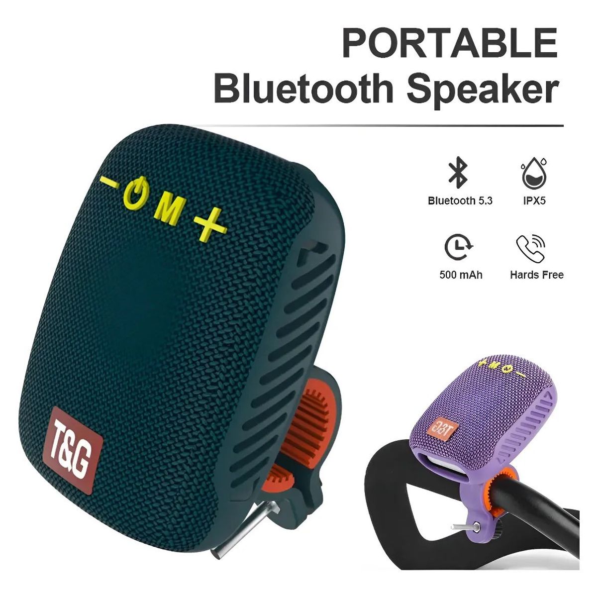 GENERICO - Parlante Portátil Bluetooth Para  Bicicleta Moto Scooter Color Azul