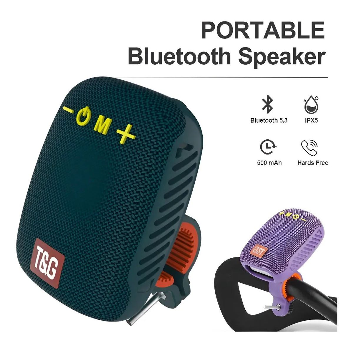 GENERICO - Parlante Portátil Bluetooth Para  Bicicleta Moto Scooter Color Azul