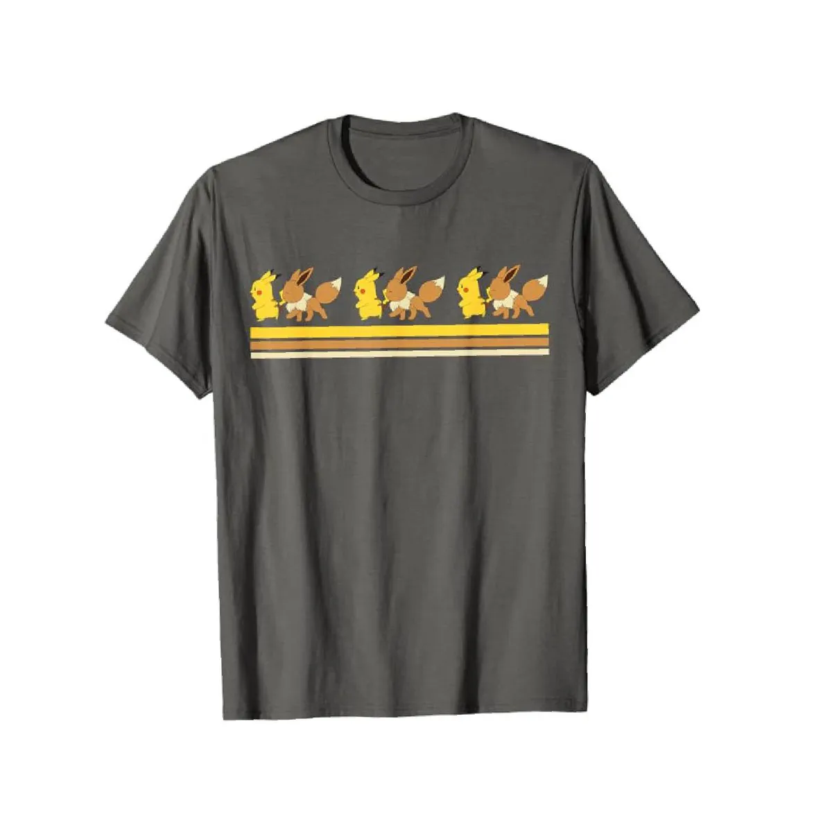POKEMON - Pokemon Camiseta retro Pikachu & Eevee Talla L