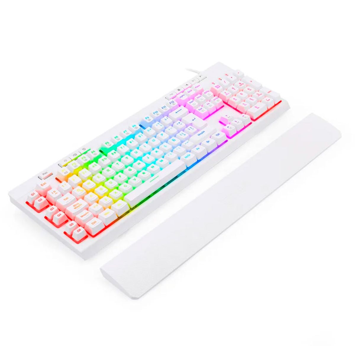 REDRAGON - Teclado Redragon SHIVA K512W RGB Español Semi-Mecánico Blanco